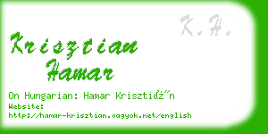 krisztian hamar business card